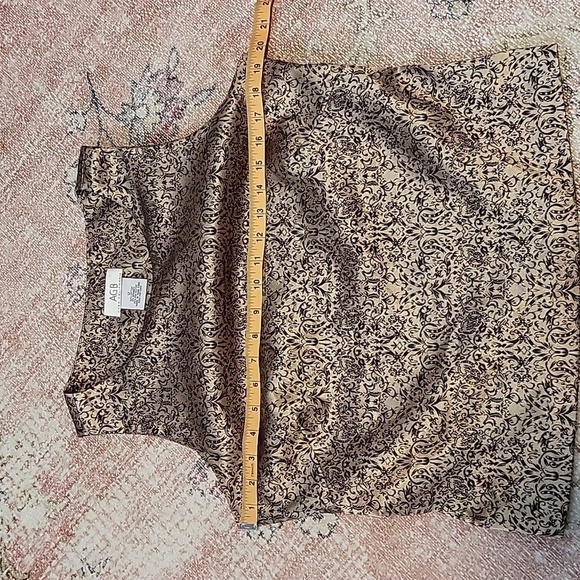 AGB Sleeveless Back Zip Gold & Brown Top - Size 12 - Picture 9 of 11